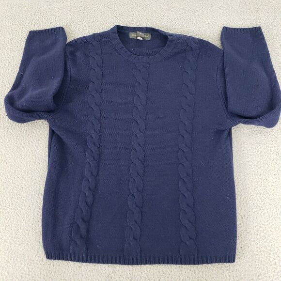 Banana Republic Sweater Womens Extra Large Blue Cable Knit XL Cashmere Wool - Picture 7 of 12